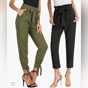 GRACE KARIN Womens Casual High Waist Pencil Pants with Bow-Knot Pock